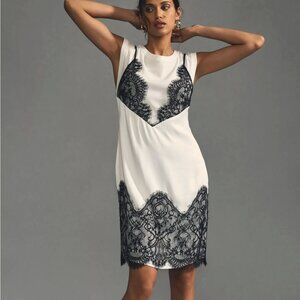 Maeve Lace T-Shirt Slip Dress (anthropologie)